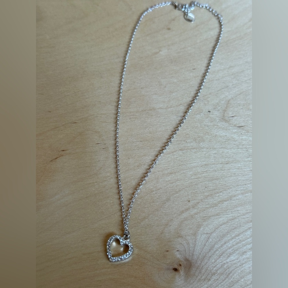 Silver Heart Pendant Necklace - Picture 2 of 3